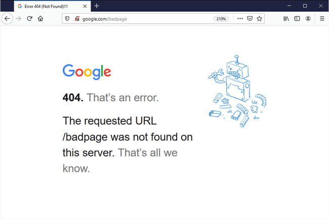 Google.com 404 오류