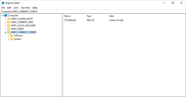 HKEY_CURRENT_CONFIG Registry Hive