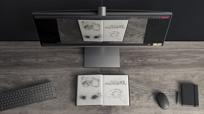 Udostępnianie Sketchbooka przy użyciu 34-calowego aparatu biurkowego HP Envy All-In-One