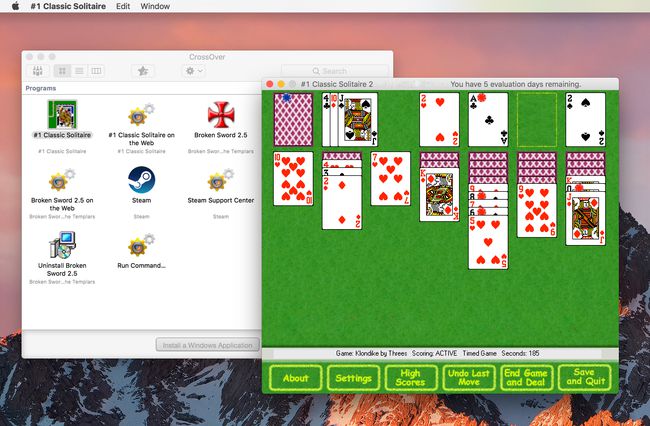 نظام كروس أوفر يعمل بنظام Windows Solitaire