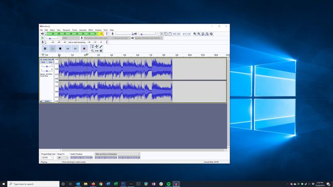 Audacity'de kaydedilmiş sesi çalma