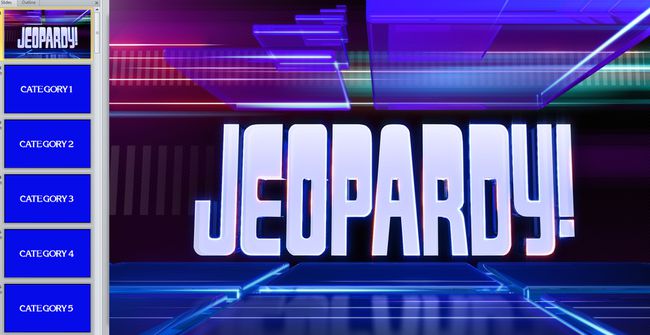 Urejanje predloge igre Jeopardy v PowerPointu