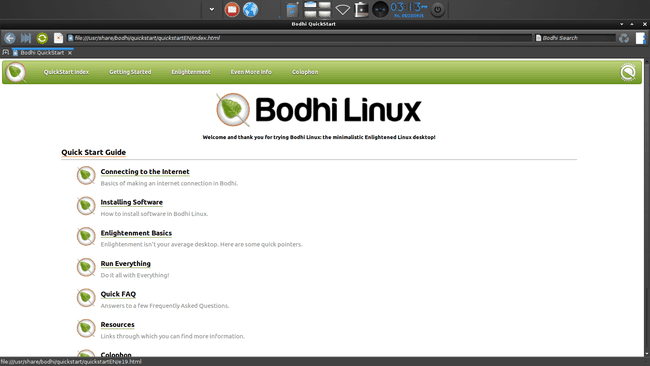 Краткое руководство по Bodhi Linux