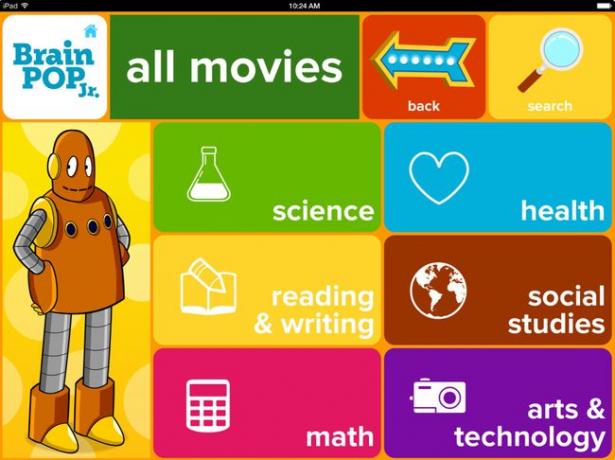 iPad用BrainPOPJr。映画アプリ