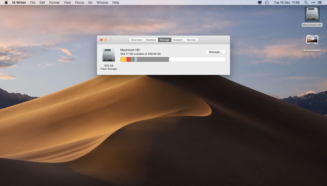 Apple حول تطبيق Mac Storage هذا مع السعة المدرجة