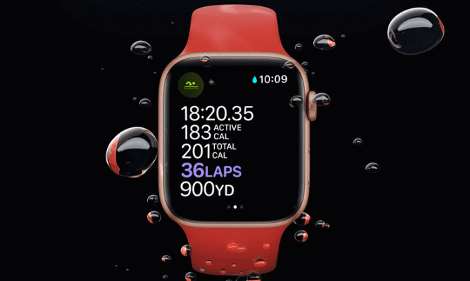 Apple Watch Series 6 prikazuje različite statistike plivanja poput ukupnog vremena i udaljenosti