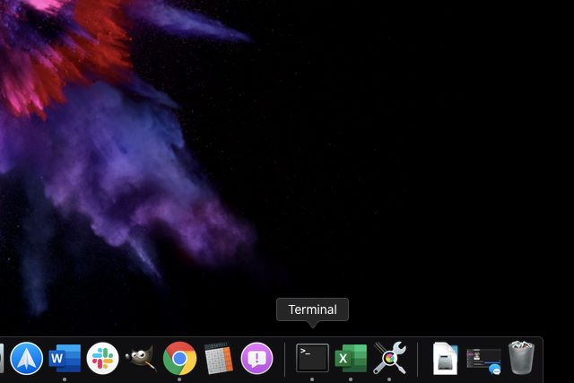 MacOSドックにあるターミナル