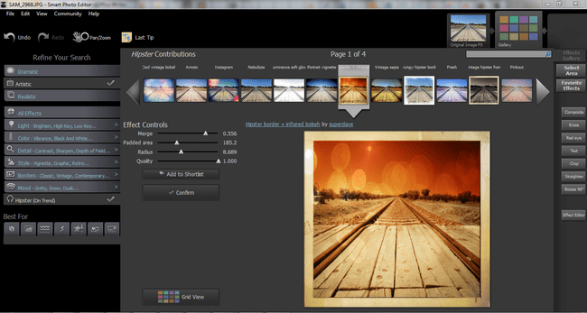 Efekty a funkcie v Smart Photo Editor