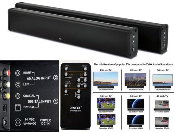 Soundbar ZVOX Audio SB400 e SB500