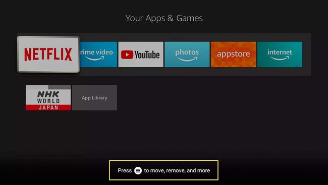 หน้าจอแอพ Amazon Fire TV Stick