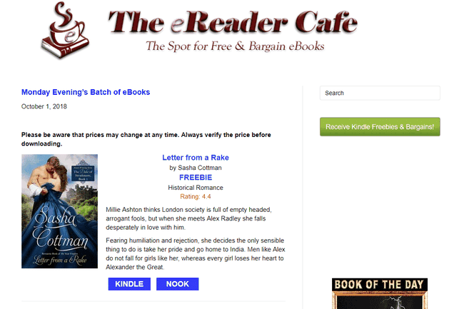 Cartea electronică gratuită eReader Cafe