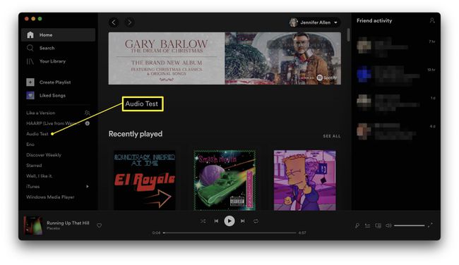 プレイリストが強調表示されたSpotifyアプリ。