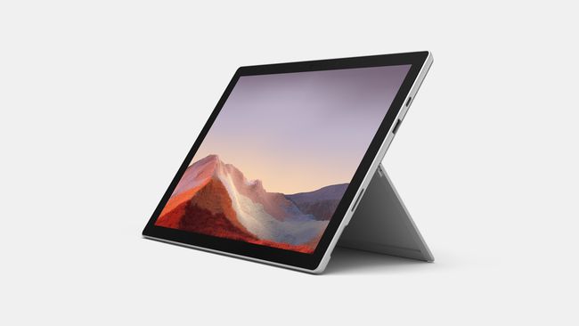 Tablet Microsoft Surface z odłączoną klawiaturą. 
