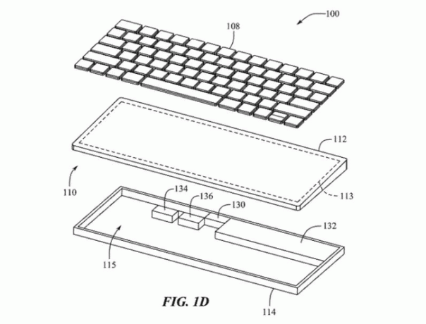 Mac في رسم براءة اختراع لوحة المفاتيح