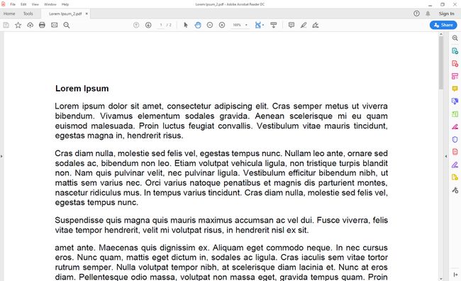 Adobe Acrobat Reader mit neuem PDF geöffnet