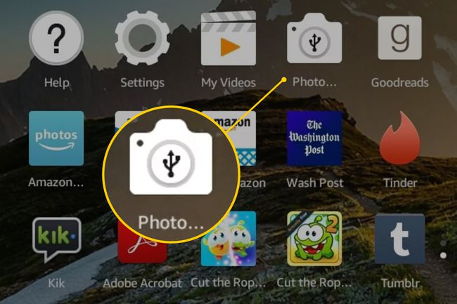 Fénykép ikon az Amazon Fire-n