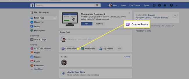 Tworzenie Messenger Room na kanale informacyjnym FB.