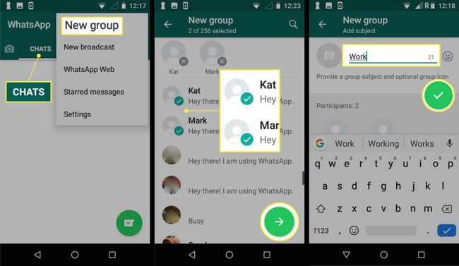 WhatsApp - maak een groep op Android