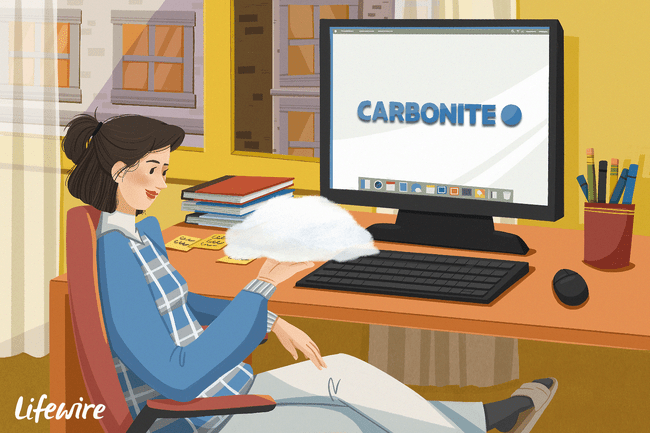 Osoba koja koristi Carbonite na računalu