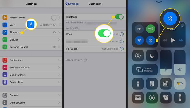 Desligando o Bluetooth em um iPhone