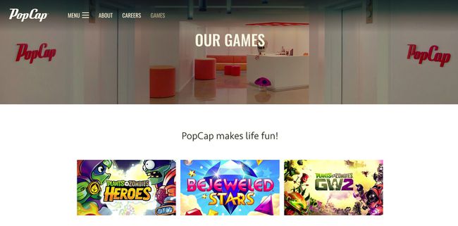 PopCap 게임 홈 페이지