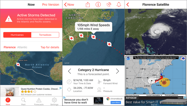Aplicația gratuită My Hurricane Tracker de urmărire a uraganelor