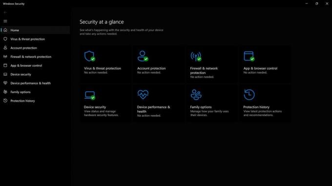 A Windows Security App képe