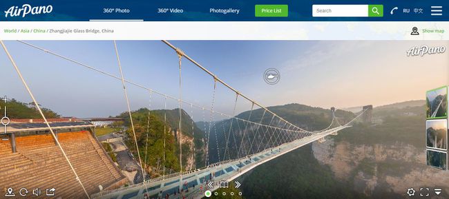 Виртуелна тура са стакленим мостом Зхангјиаје