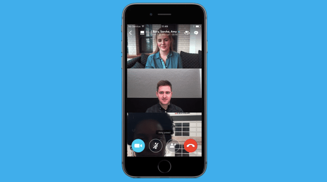 Skype-Videoanruf mit 3 Personen auf iOS