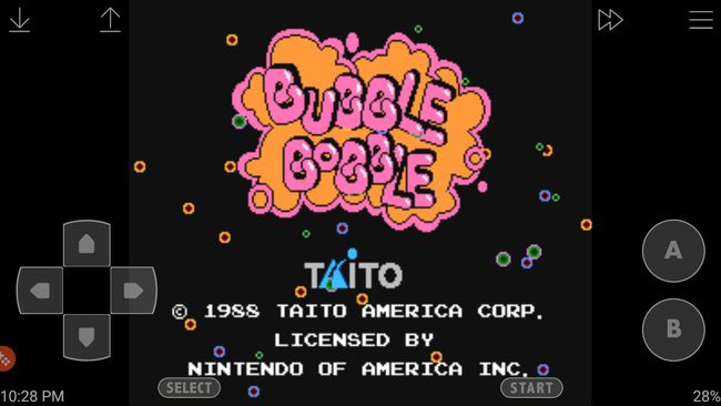 Bubble Bobble auf dem John NESS Emulator für Android