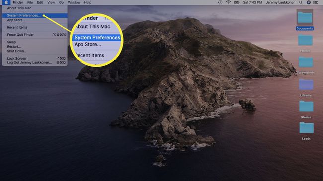 Ένα στιγμιότυπο οθόνης της επιφάνειας εργασίας του macOS.