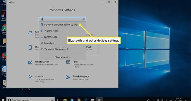 Windows의 Bluetooth 및 기타 장치 설정