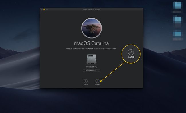 MacOSCatalinaアプリのインストールのインストールボタン