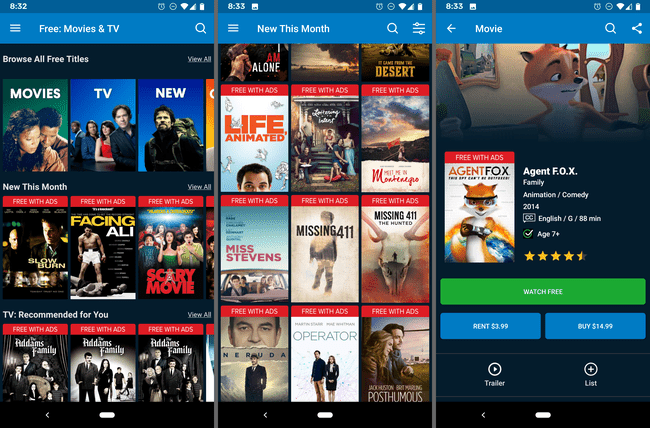 แอพภาพยนตร์ฟรี Vudu สำหรับ Android