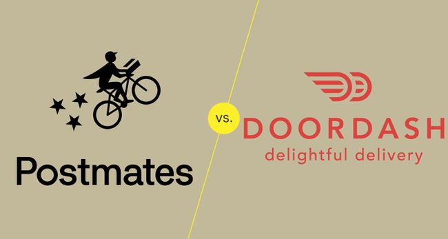 Ilustración de Postmates vs Doordash