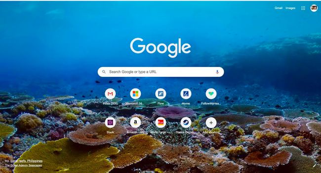 Fondo de stock de Google Chrome para la página Nueva pestaña