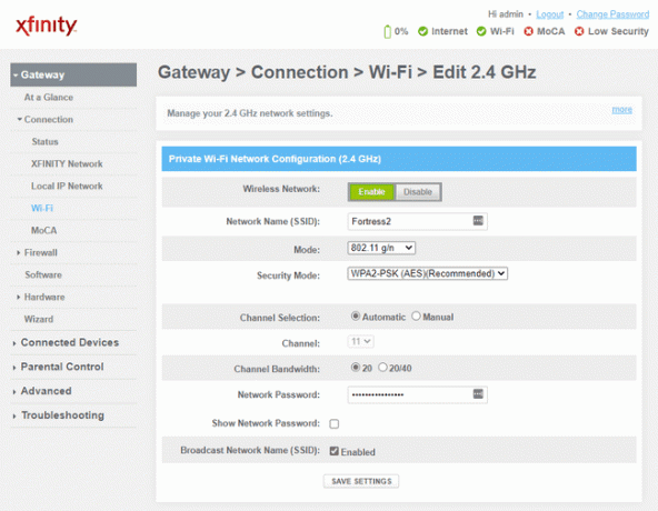 Broadcast SSID