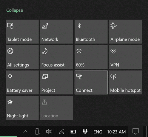 Collegamento di un display wireless su Windows 10