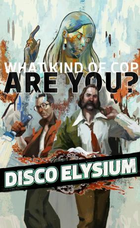 Disco Elysium viršelio menas