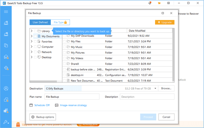 EaseUS Todo Backup Δωρεάν επιλογές δημιουργίας αντιγράφων ασφαλείας αρχείων