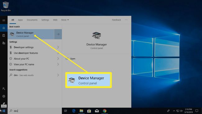 Gestione dispositivi in ​​Windows 10