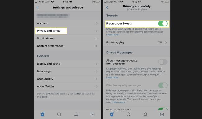 Защитите свои твиты, чтобы сохранить конфиденциальность своей учетной записи Twitter