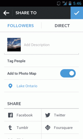 Adăugarea locației pentru a posta pe instagram