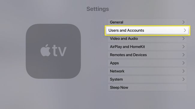 Skärmdump av app för Apple TV-inställningar