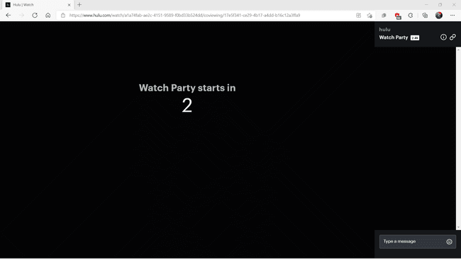 Huluウォッチパーティーのカウントダウン。