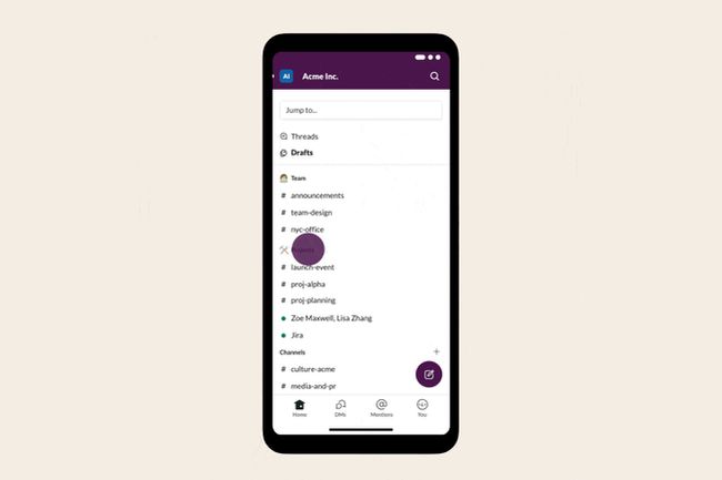 Novo Slack para celular