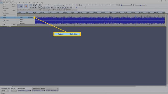 การเพิ่มเพลงแนะนำในพอดคาสต์ใน Audacity