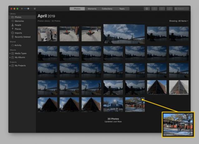 Foto zum Bearbeiten in der macOS Fotos App