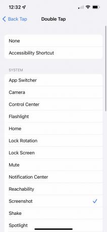 iPhoneのダブルタップ設定のスクリーンショット