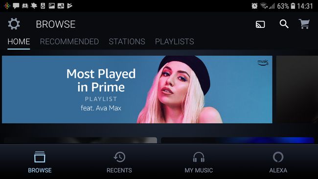 Aplikace Amazon Music pro Android